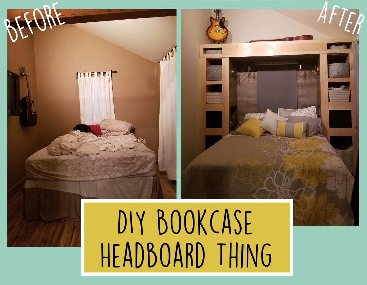 DIY Built-in Bookcase Headboard&nbsp;Thing